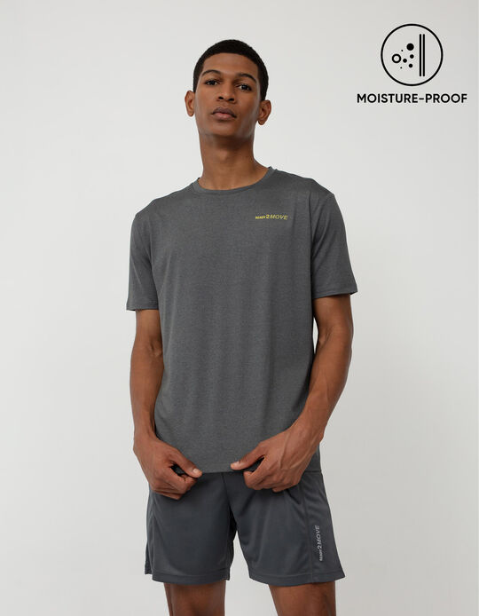 Sports Techno T-shirt for Men, Grey