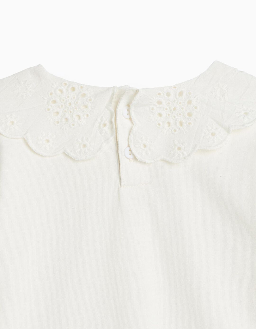 Camisola Com Gola Peter Pan, Menina, Branco