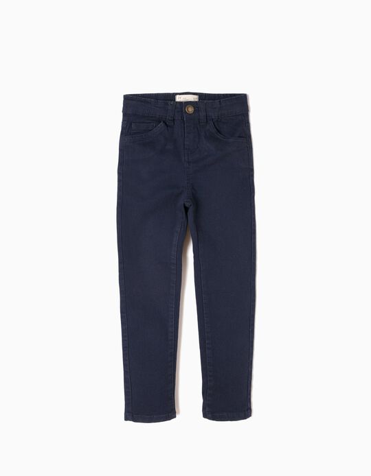 Twill Trousers, Blue