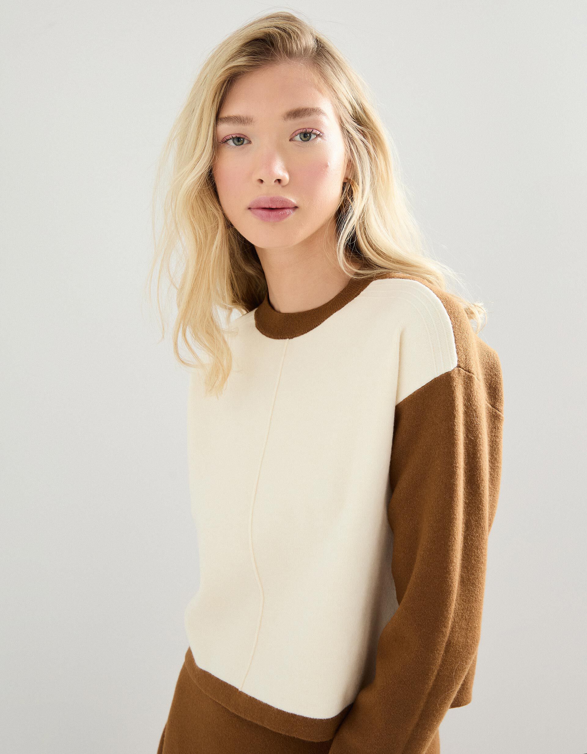 Comprar Online Camisola de Malha, Mulher, Castanho Claro