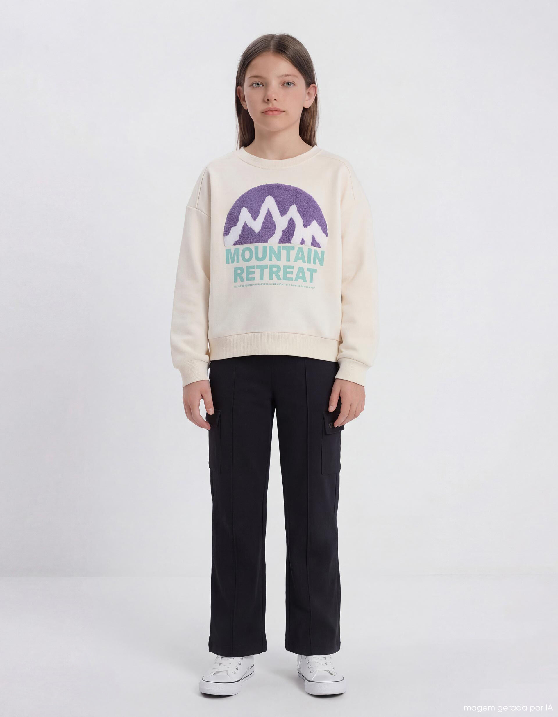 Comprar Online Cal&ccedil;as Cargo, Menina, Preto