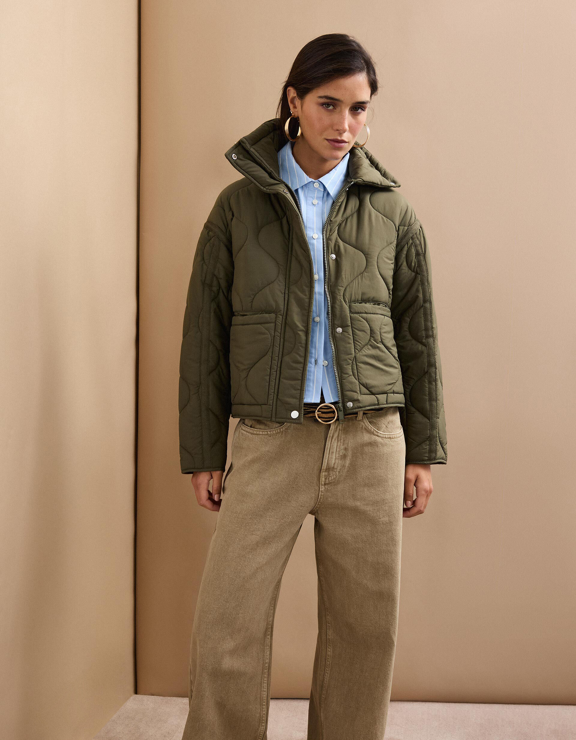 Comprar Online Casaco Acolchoado, Mulher, Verde Escuro