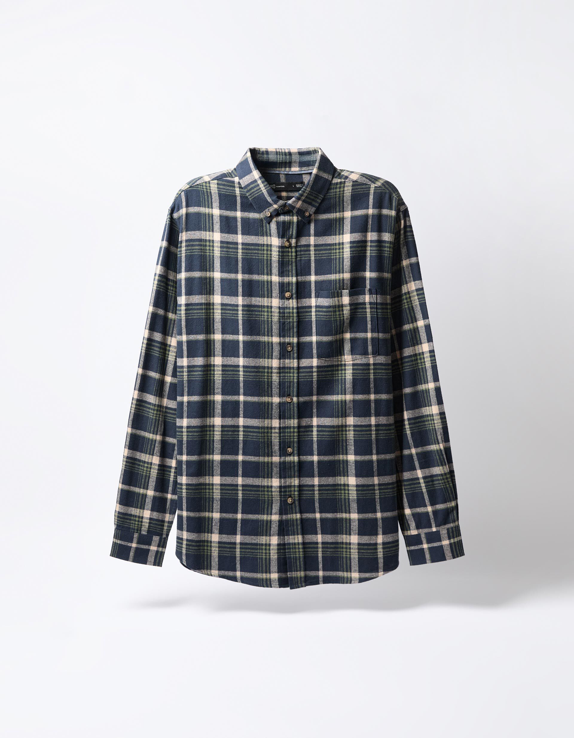 Comprar Online Camisa Flanela de Xadrez, Homem, Azul Escuro