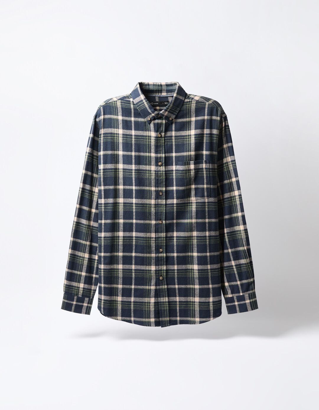 Camisa Flanela de Xadrez, Homem, Azul Escuro