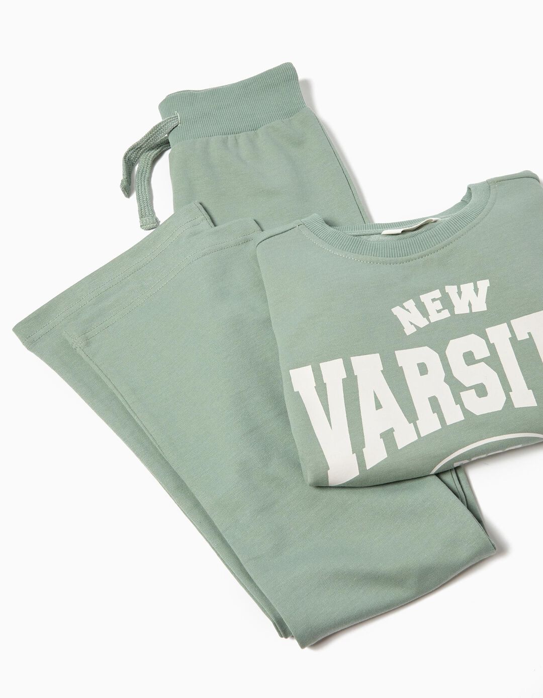 Conjunto de Jogging Felpa, Menina, Verde