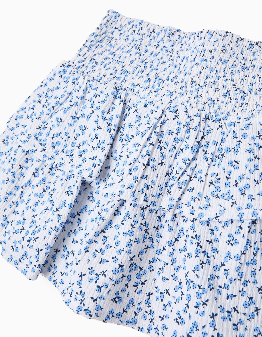 Saia-Cal&ccedil;&atilde;o Estampada, Menina, Azul Claro