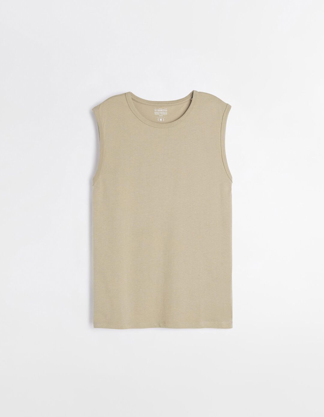 T-shirt sem mangas, Homem, Bege Escuro