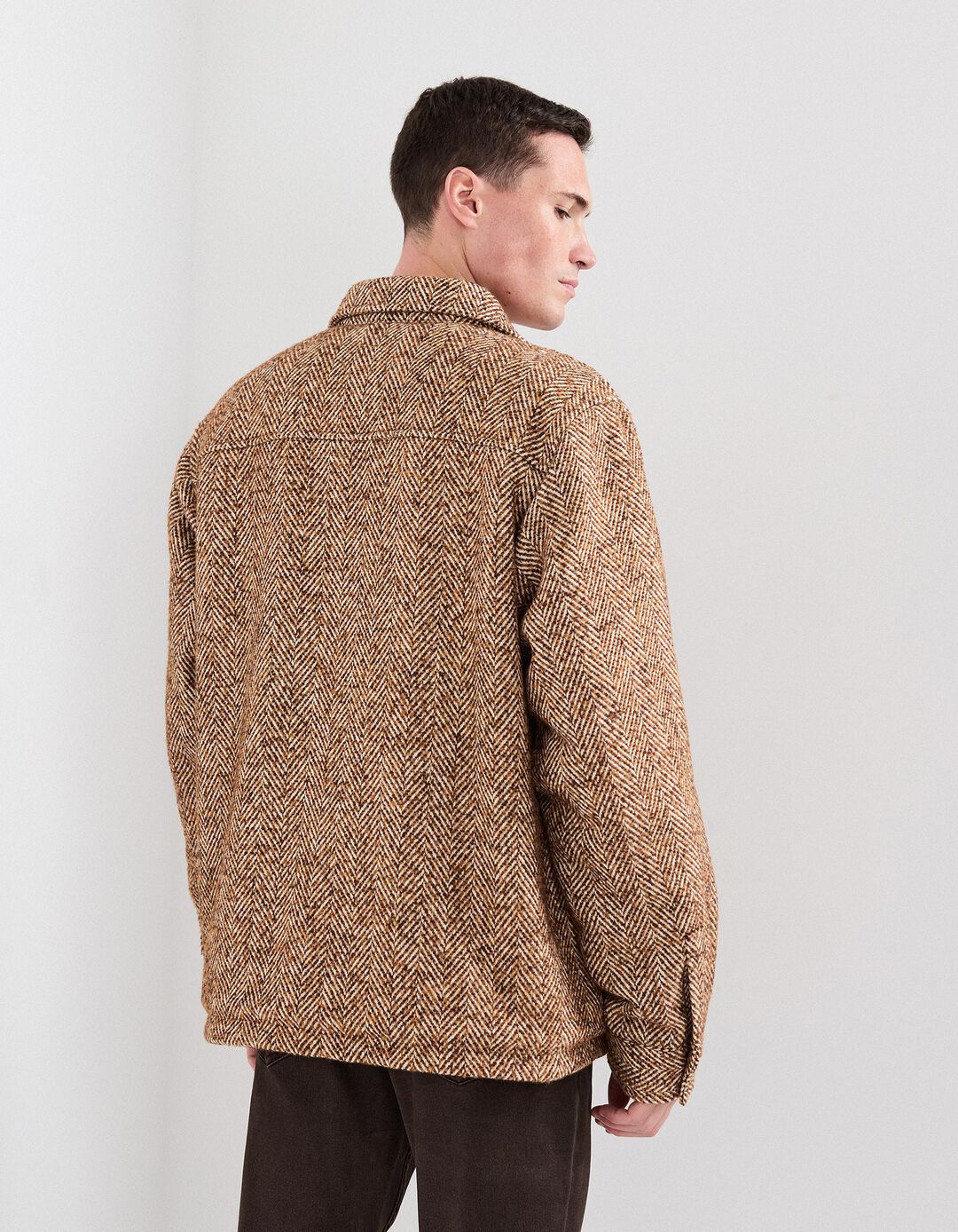 Sobrecamisa, Homem, Bege Escuro