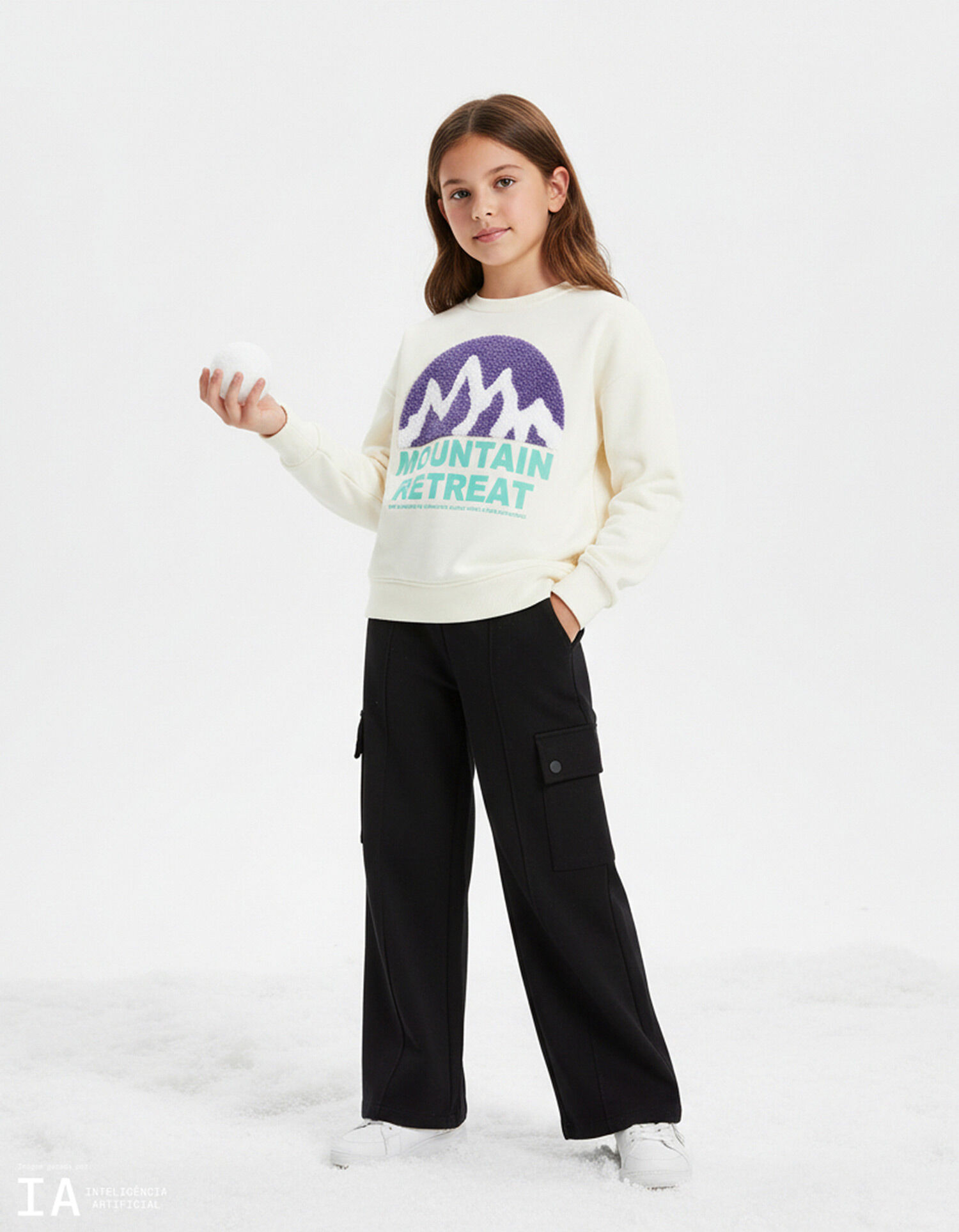 Comprar Online Cal&ccedil;as Cargo, Menina, Preto