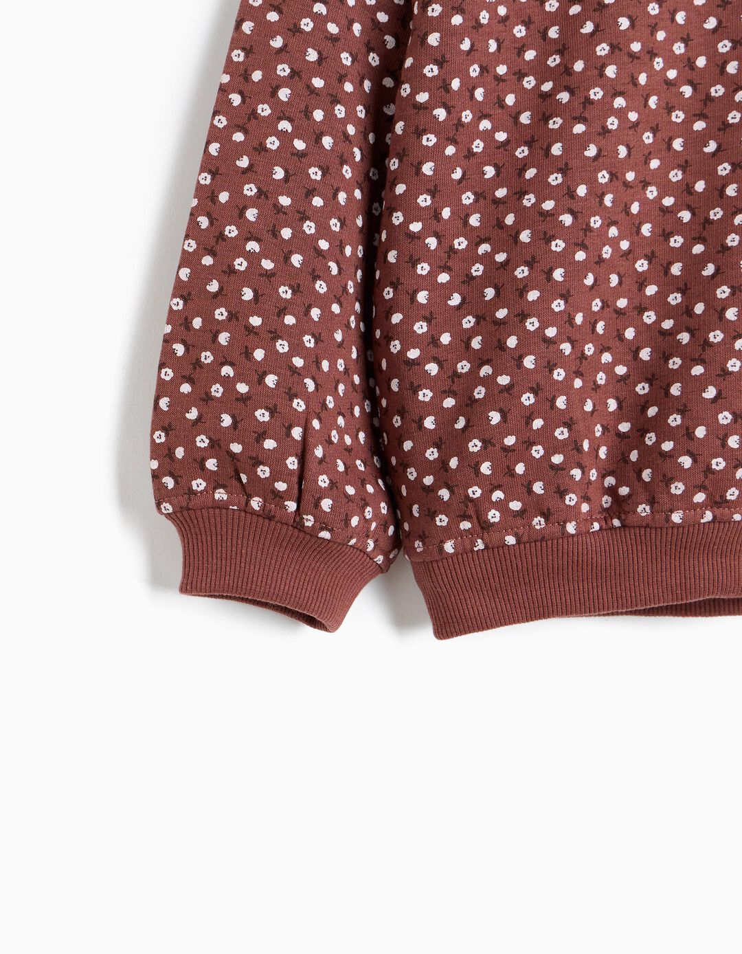 Sweatshirt Estampada, Menina, Castanho