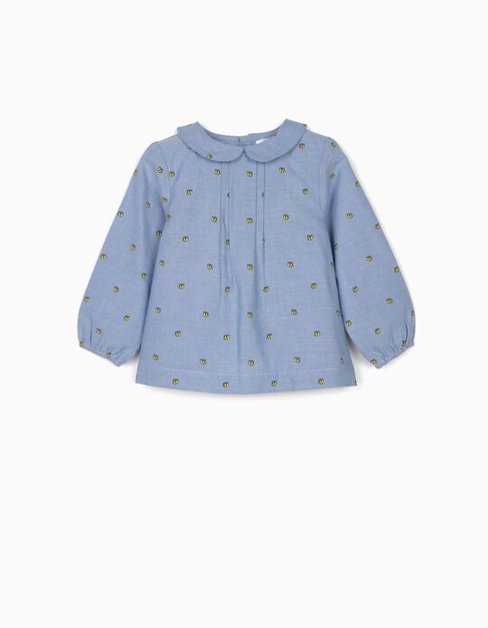 Blusa para Bebé Menina 'Bees', Azul