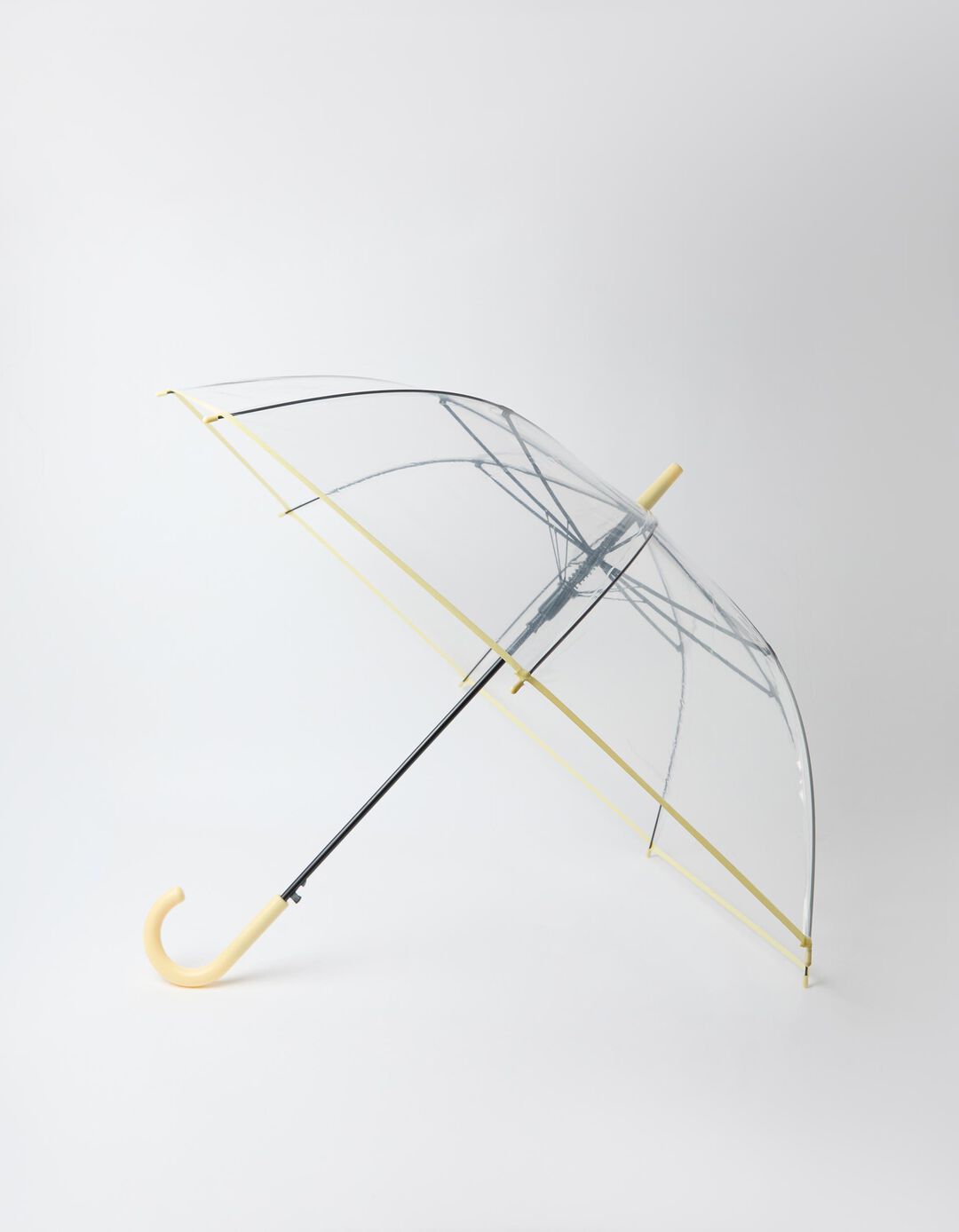 Guarda-Chuva Transparente, Mulher, Amarelo