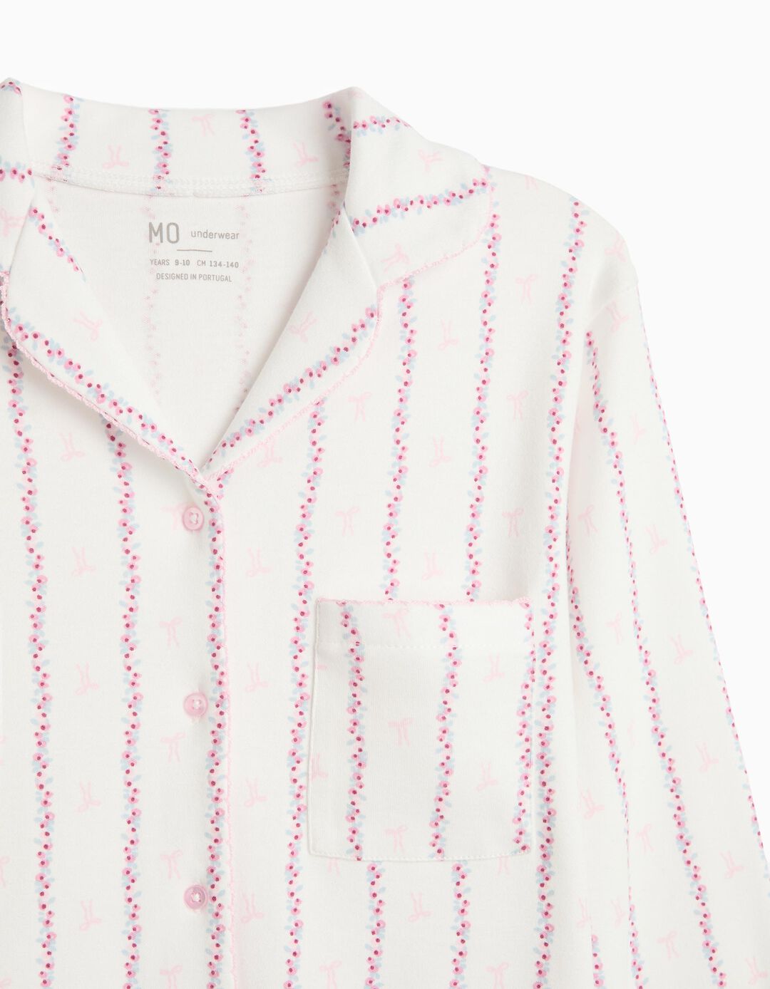 Pijama Camiseiro, Menina, Branco