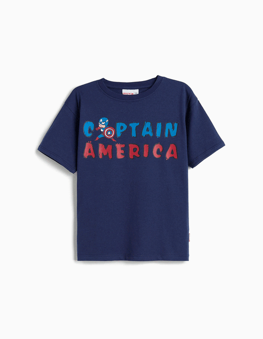 Comprar Online T-shirt 'Marvel', Menino, Azul Escuro