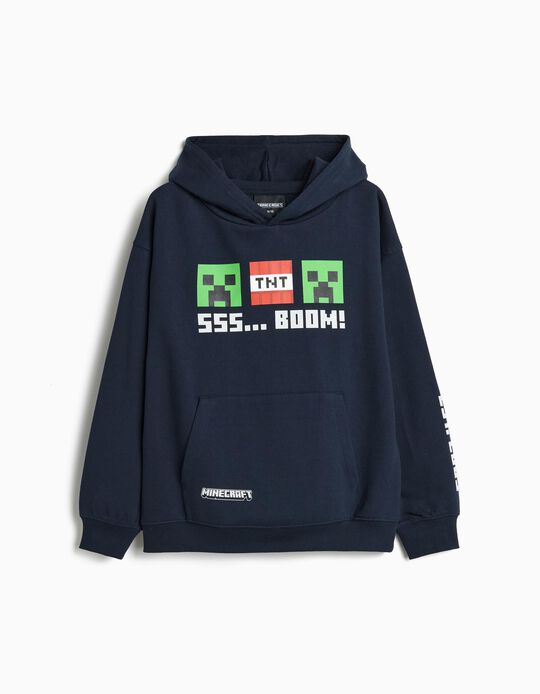 Comprar Online Sweatshirt Capuz 'Minecraft', Menino, Azul Escuro