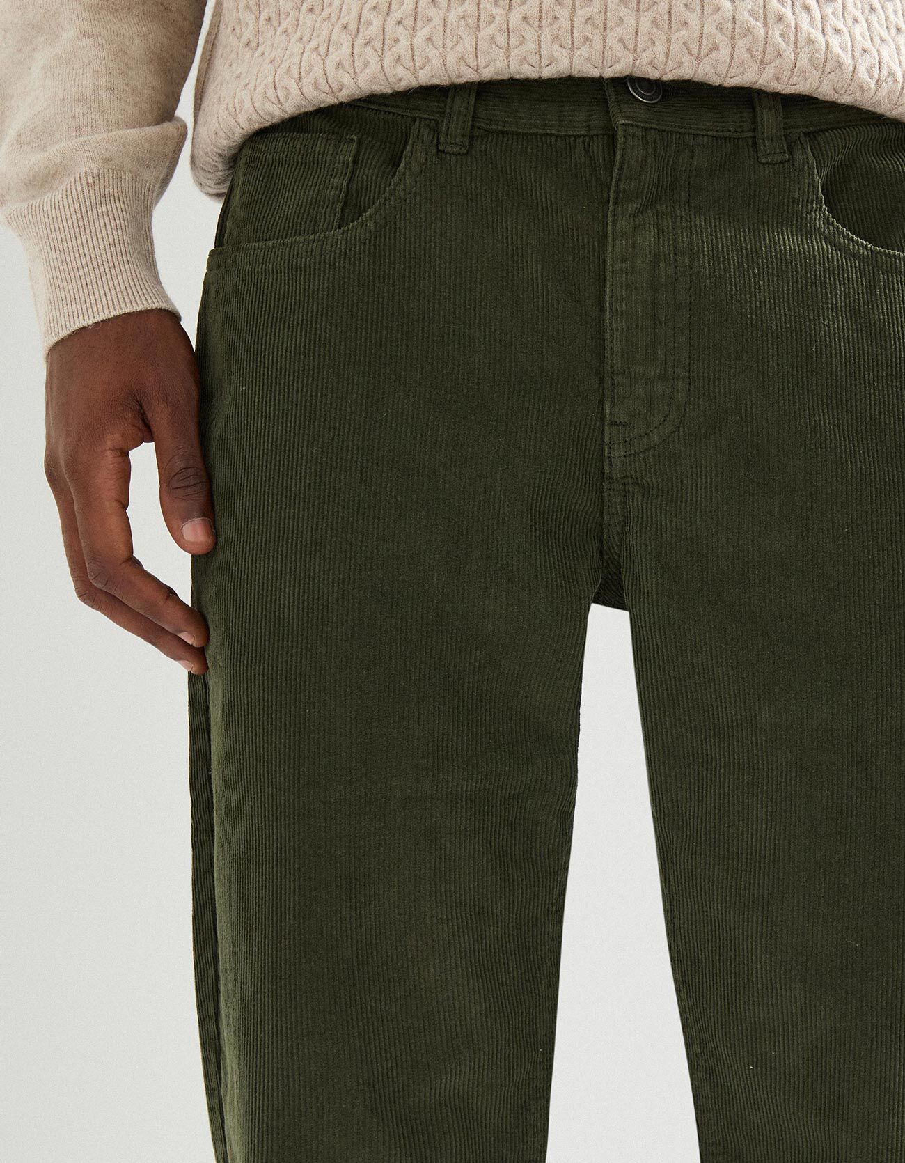 Comprar Online Cal&ccedil;as de Bombazina, Homem, Verde Escuro