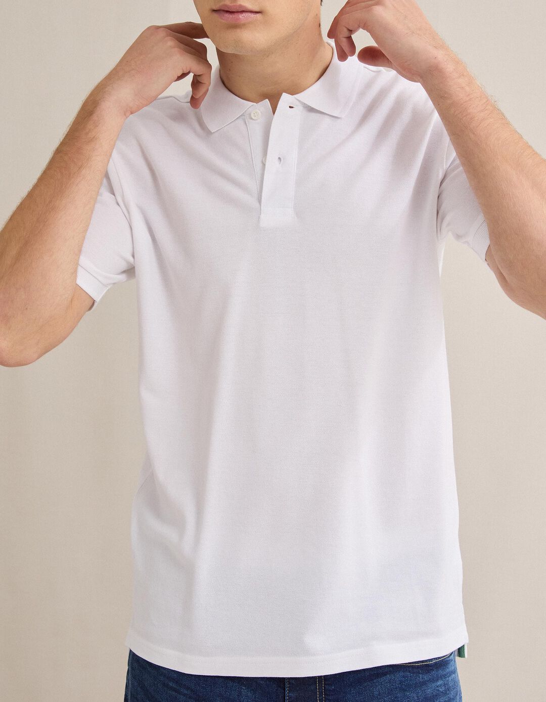 Polo Piquet, Homem, Branco