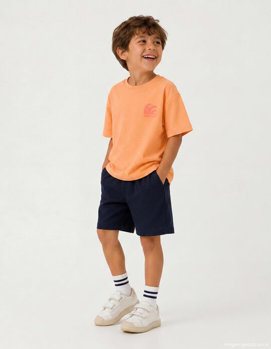 Comprar Online Conjunto T-shirt e Cal&ccedil;&otilde;es, Menino, Laranja Claro