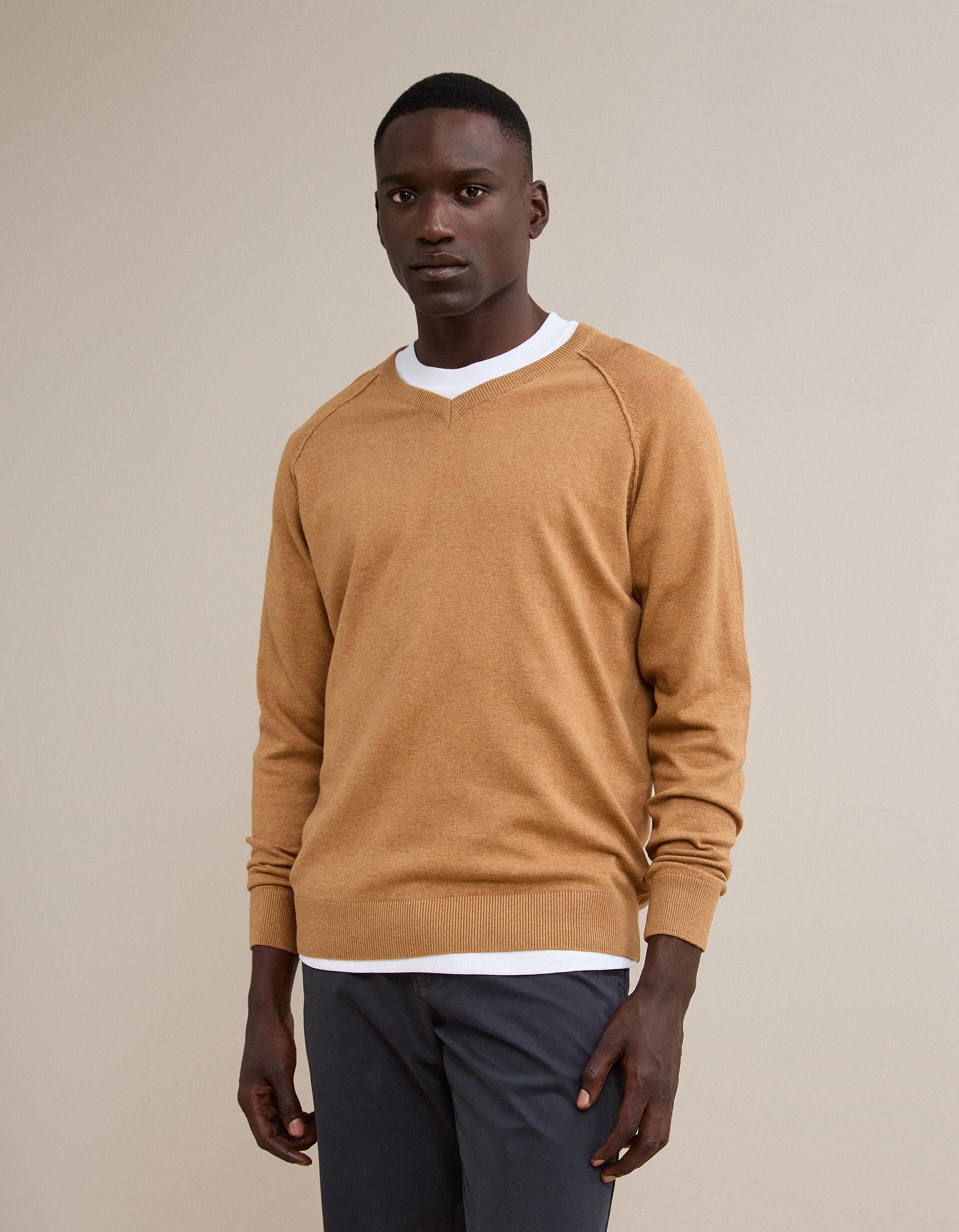 Comprar Online Camisola De Malha, Homem, Castanho Claro