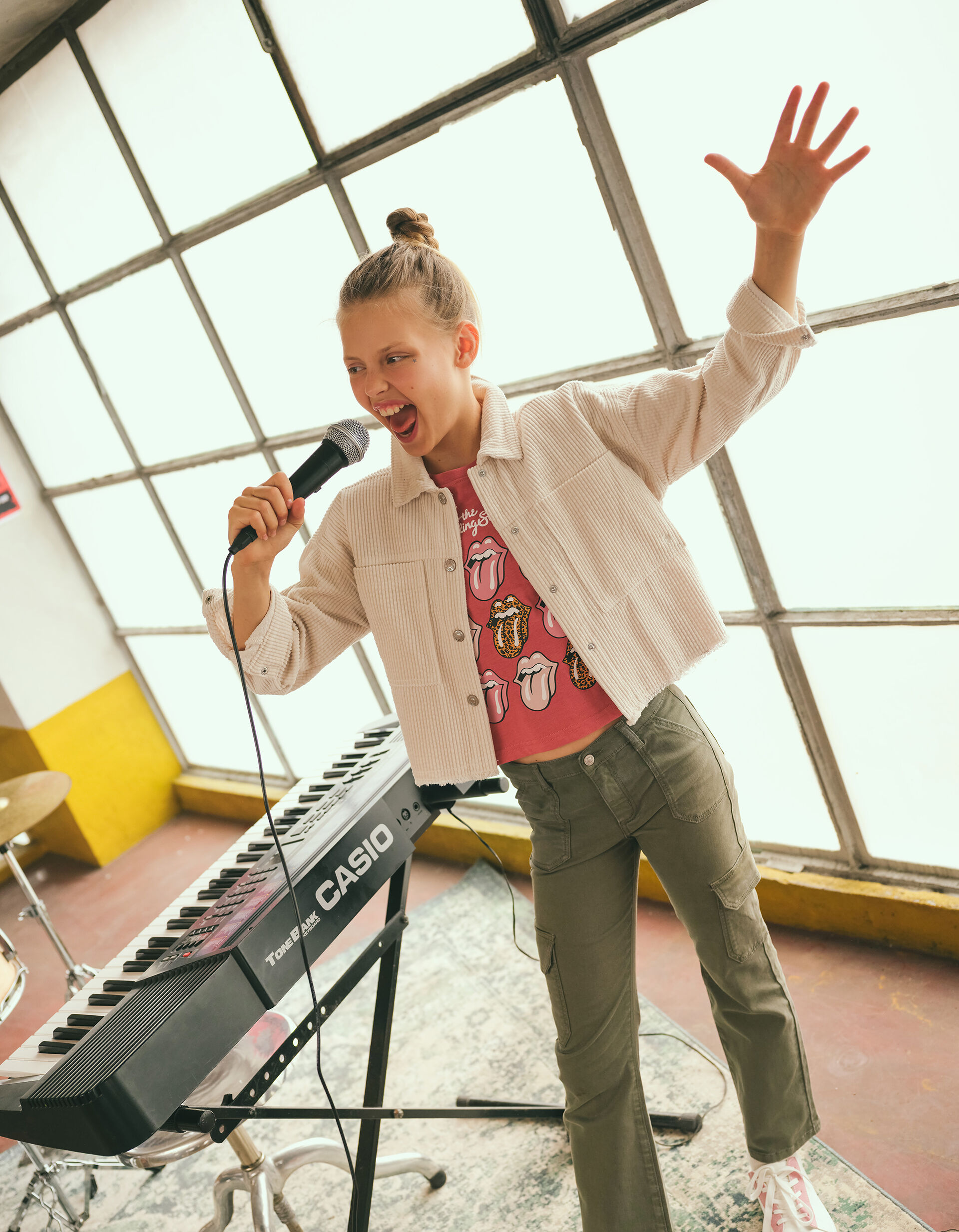 Comprar Online Sobrecamisa, Menina, Bege Claro 