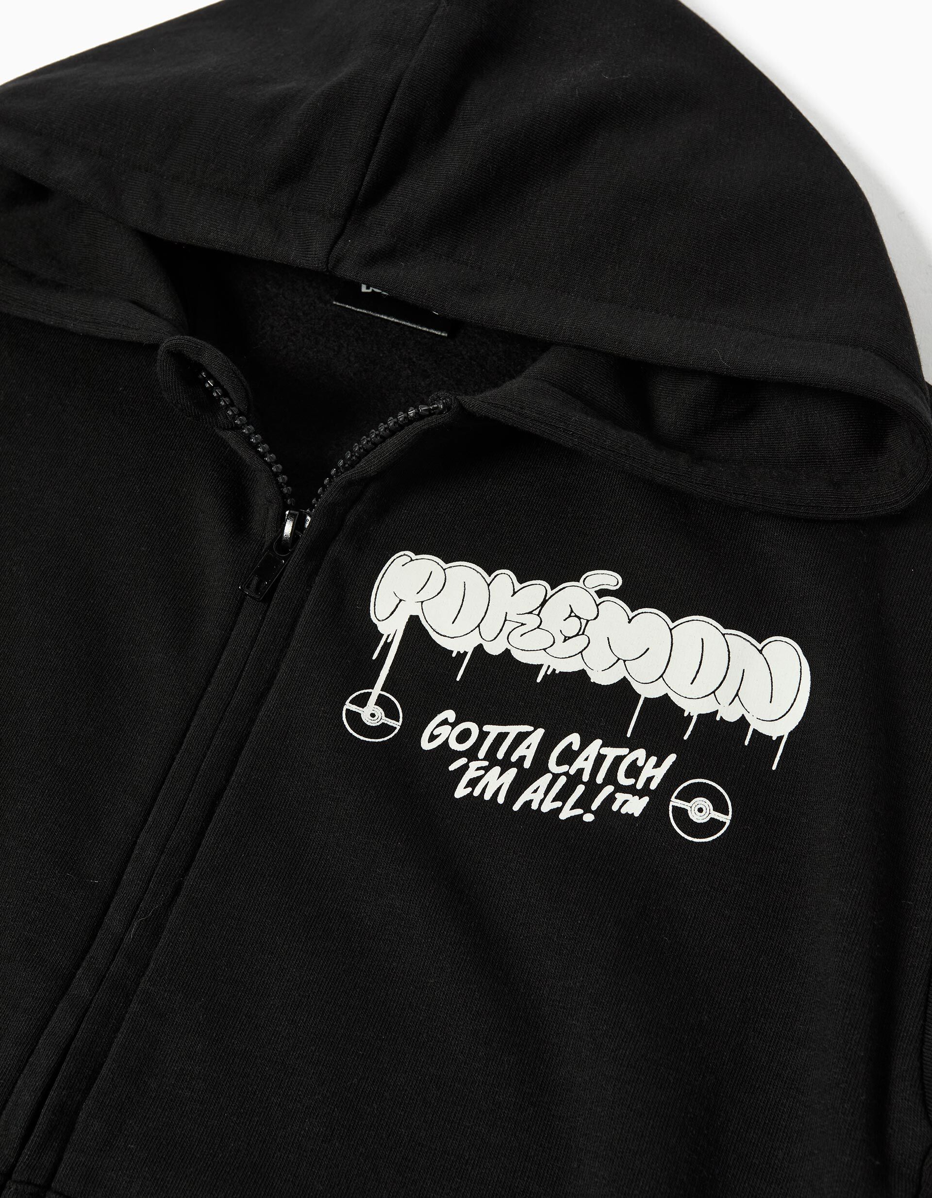 Comprar Online Sweatshirt Capuz 'Pok&eacute;mon', Menino, Preto