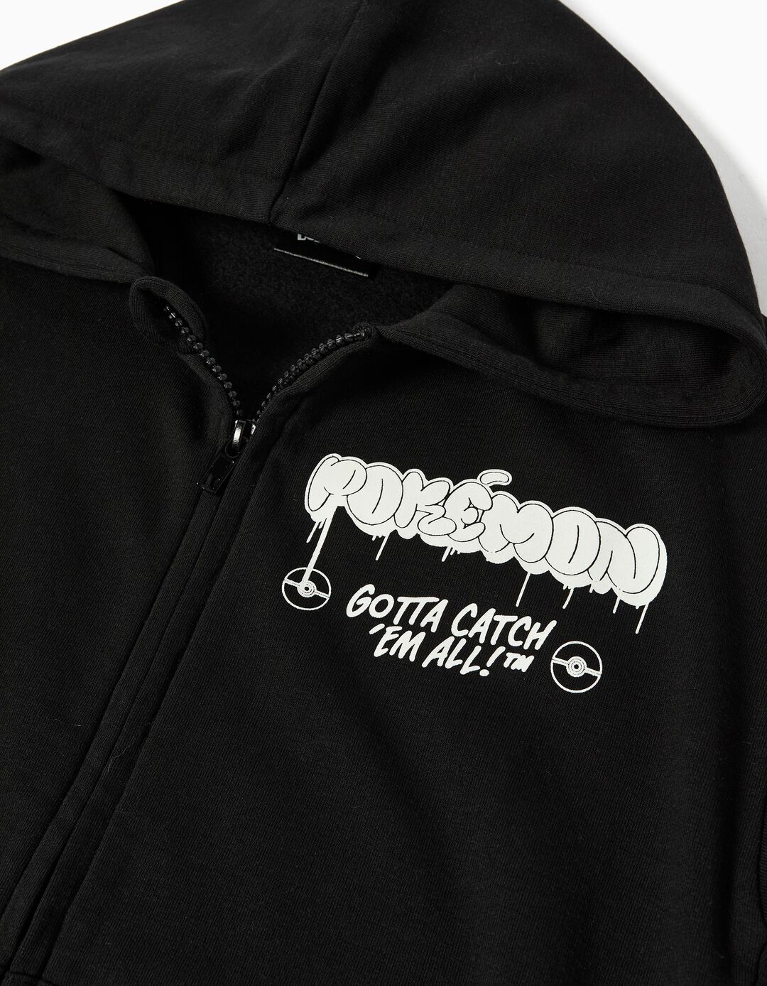 Sweatshirt Capuz 'Pokémon', Menino, Preto