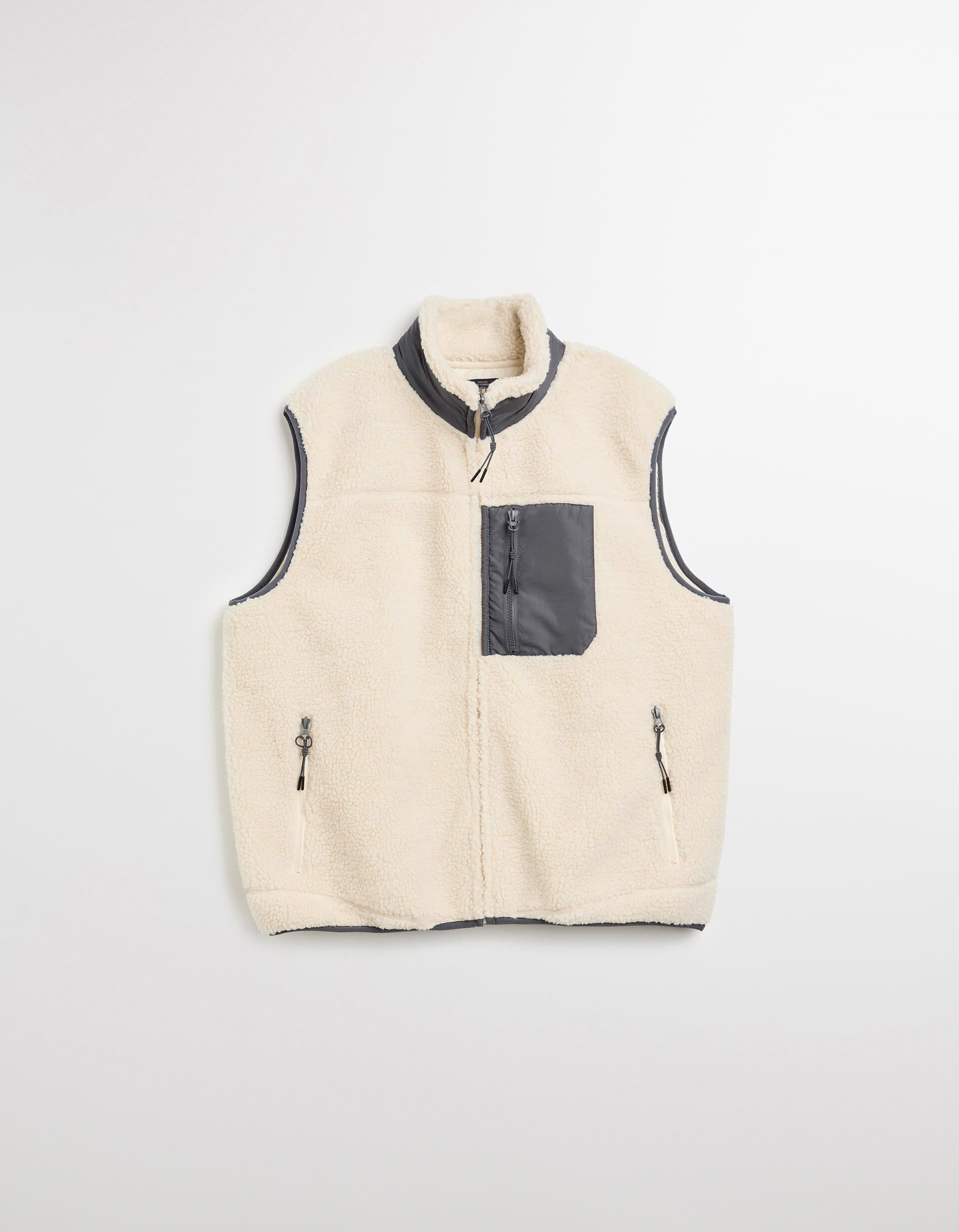 Comprar Online Colete Sherpa, Homem, Bege Claro