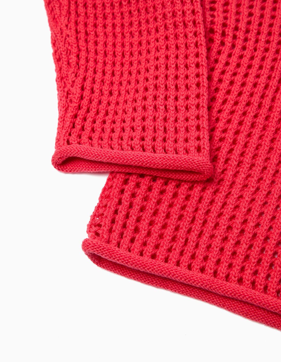 Camisola Crochet, Menina, Rosa Escuro