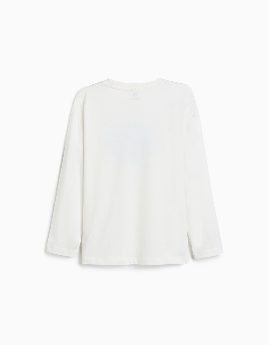 T-shirt Manga Comprida, Menino, Branco