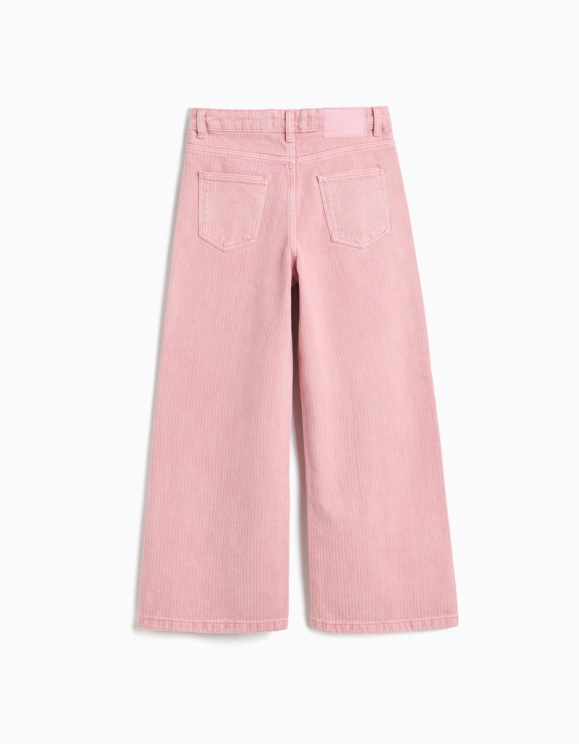 Comprar Online Cal&ccedil;as De Ganga Wide Leg Espiga, Menina, Rosa
