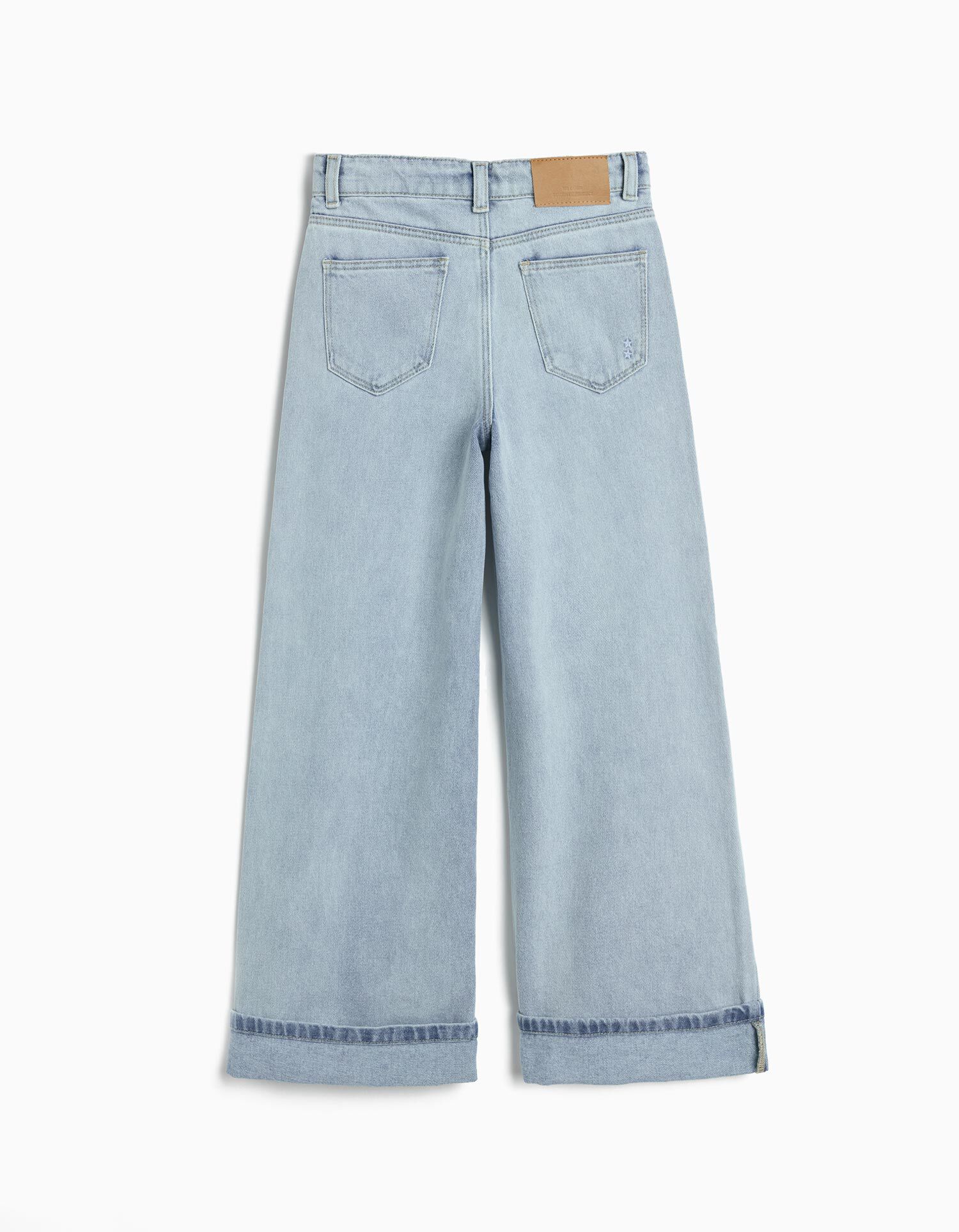 Comprar Online Cal&ccedil;as de Ganga 'Wide Leg', Menina, Azul Claro