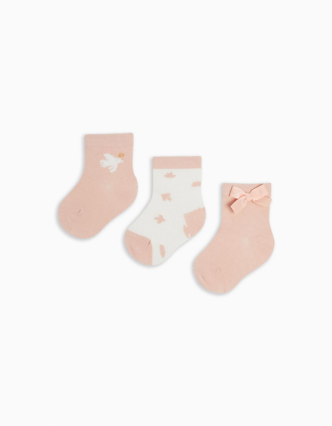 Pack 3 Pairs of Socks, Baby Girl, Multicolor