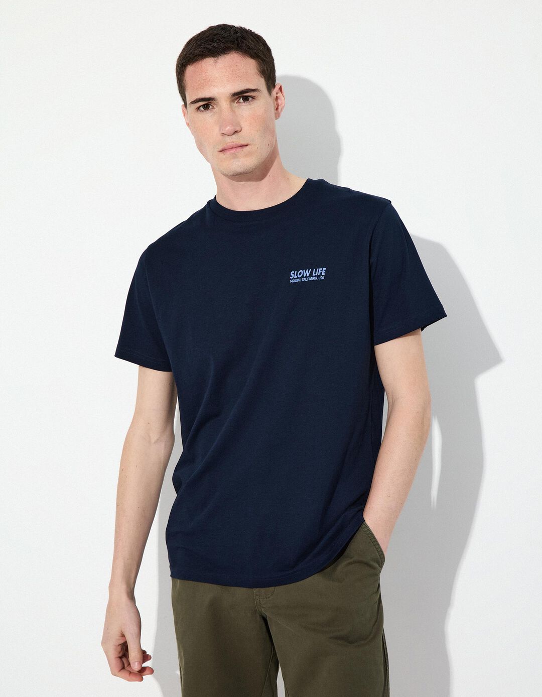 T-shirt, Homem, Azul Escuro 