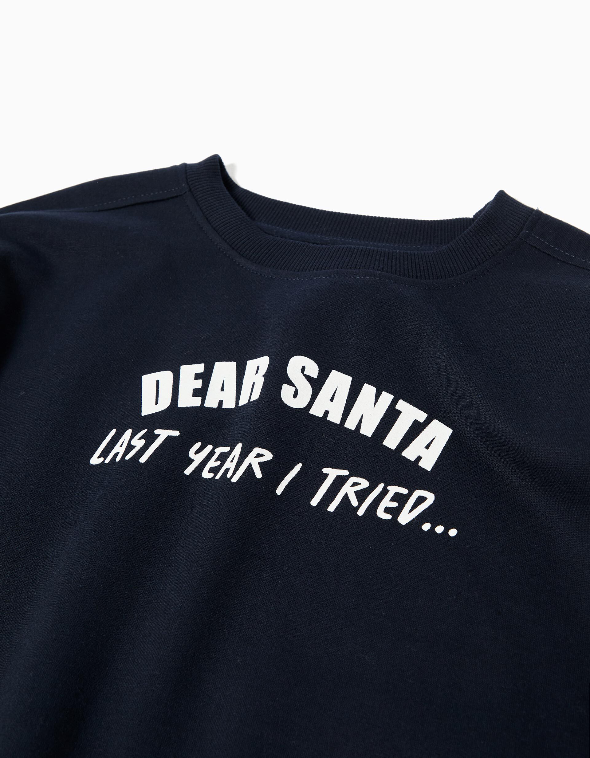 Comprar Online Sweatshirt de Natal, Menino, Azul Escuro 