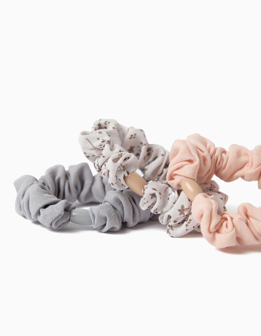 Pack 3 El&aacute;sticos Scrunchies, Menina, Multicolor