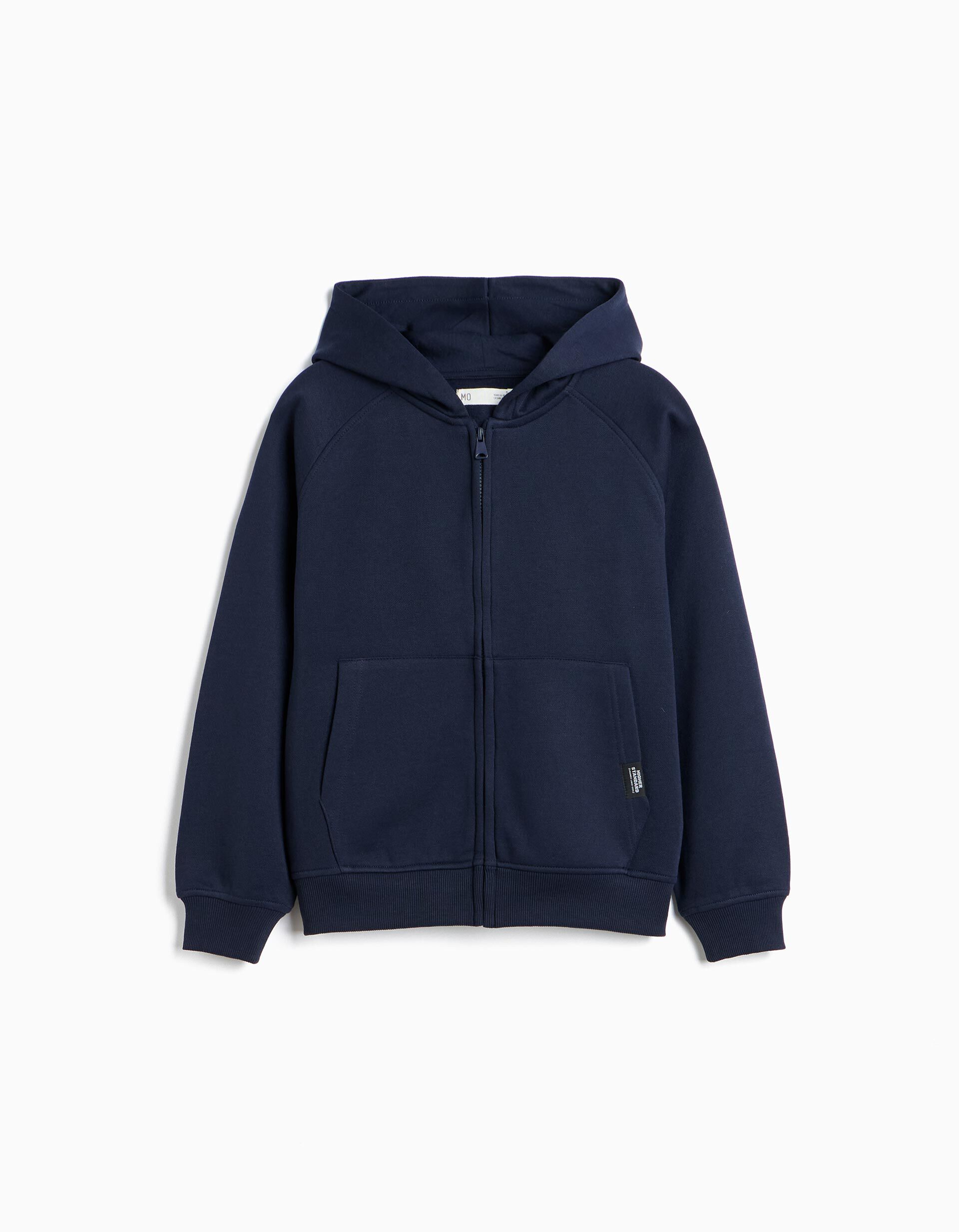 Comprar Online Casaco De Felpa Com Capuz, Menino, Azul Escuro