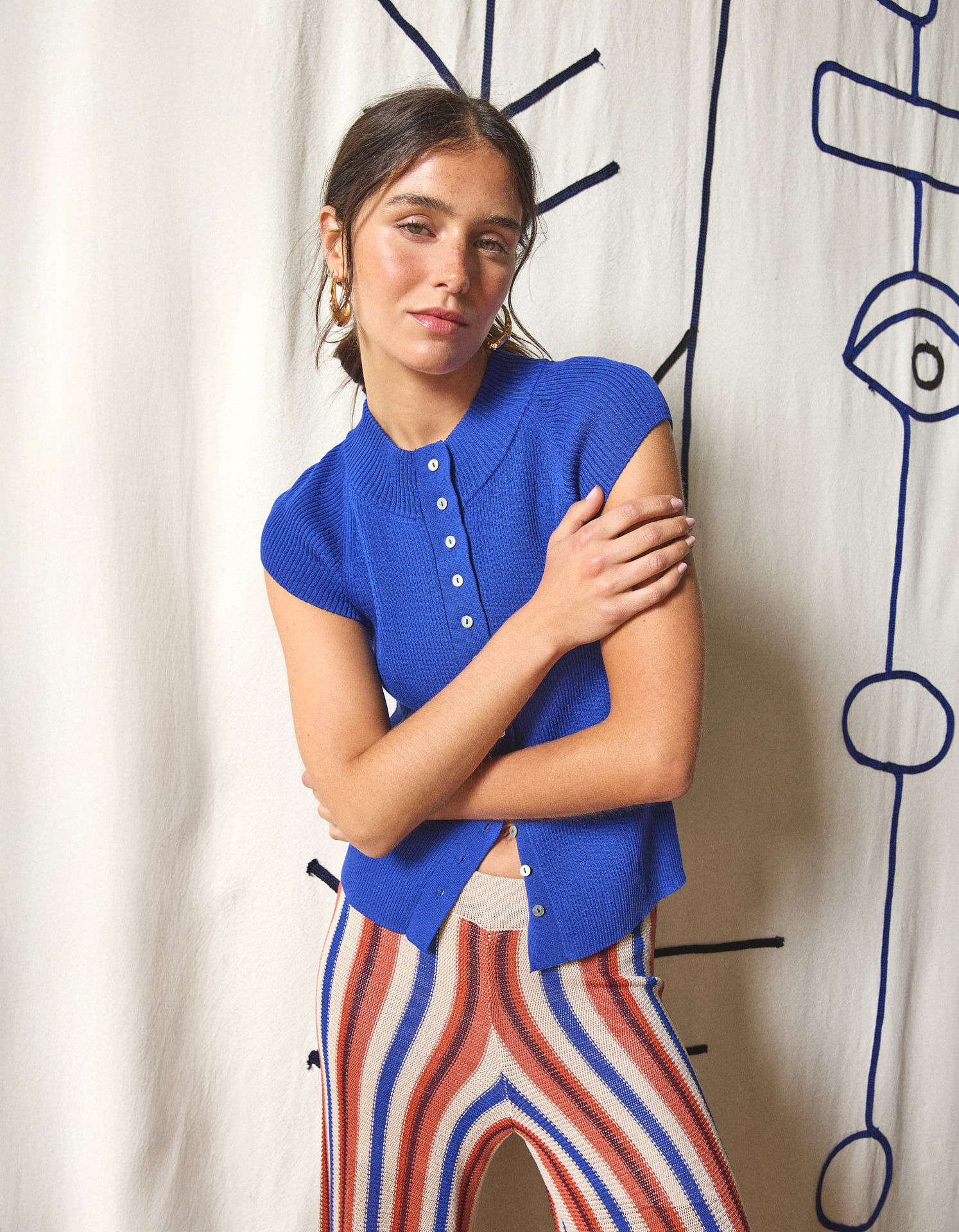 Comprar Online Camisola de Malha, Mulher, Azul 