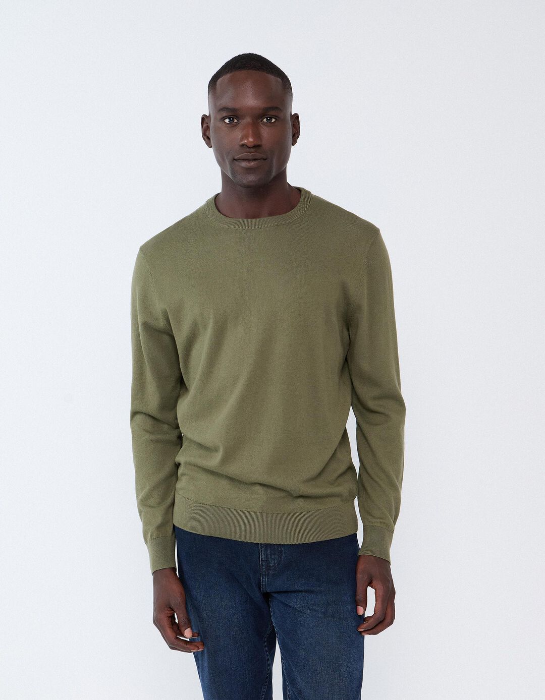Camisola Com Caxemira, Homem, Verde