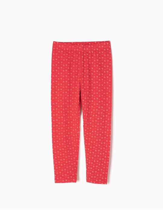 Red Printed Leggings