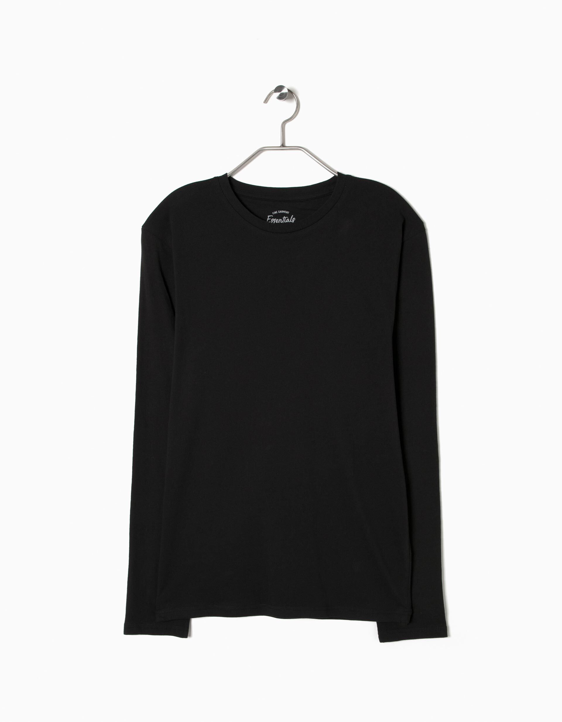 T-Shirt Manga Comprida Preta | MO Online