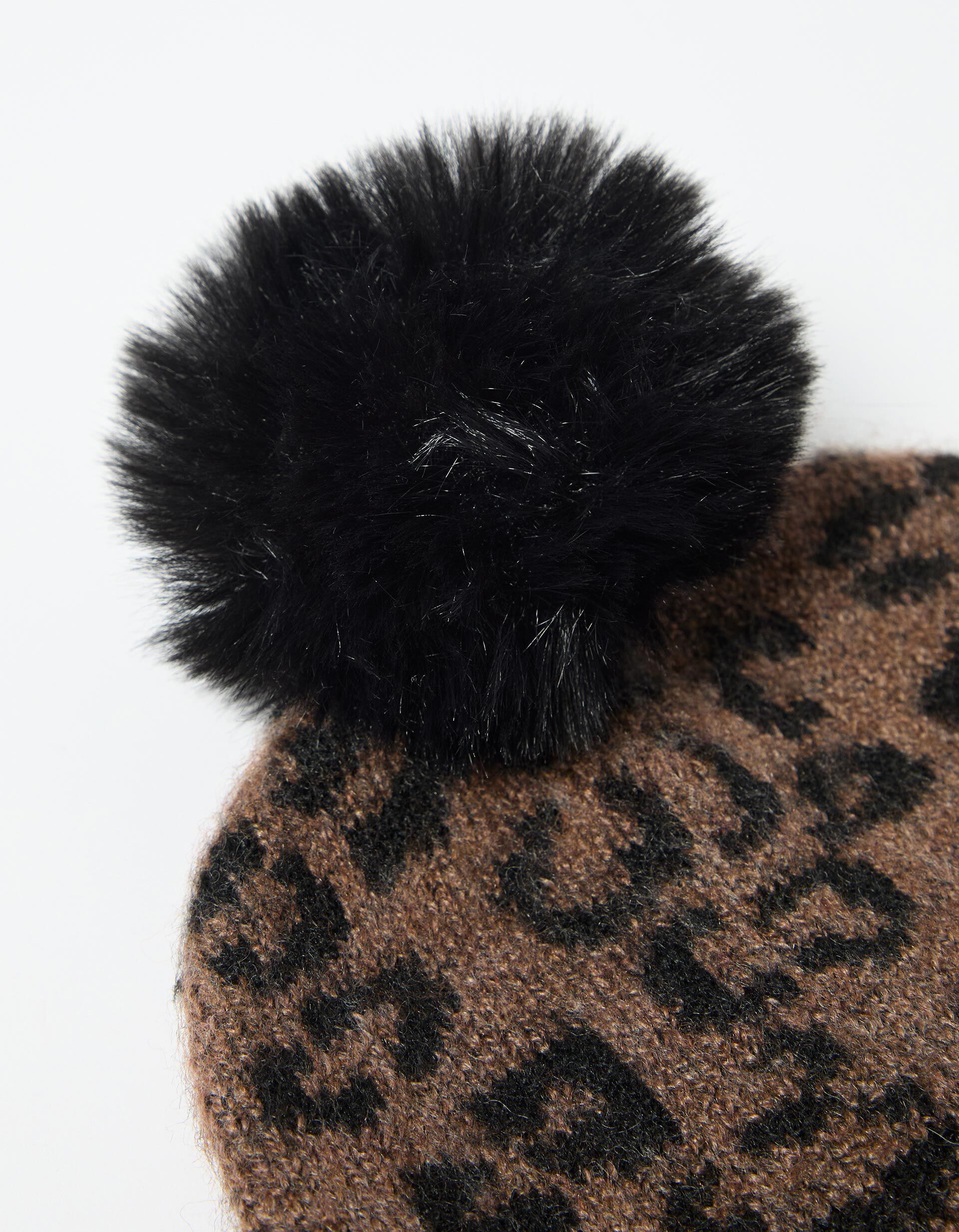 Comprar Online Gorro 'Animal Print', Mulher, Castanho