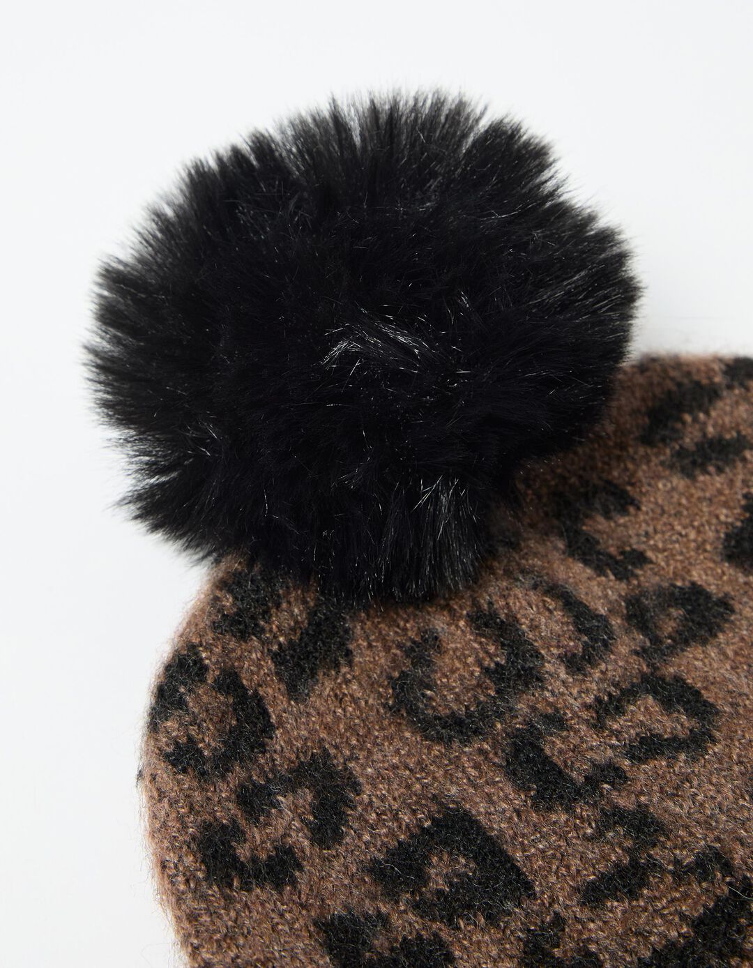 Gorro 'Animal Print', Mulher, Castanho