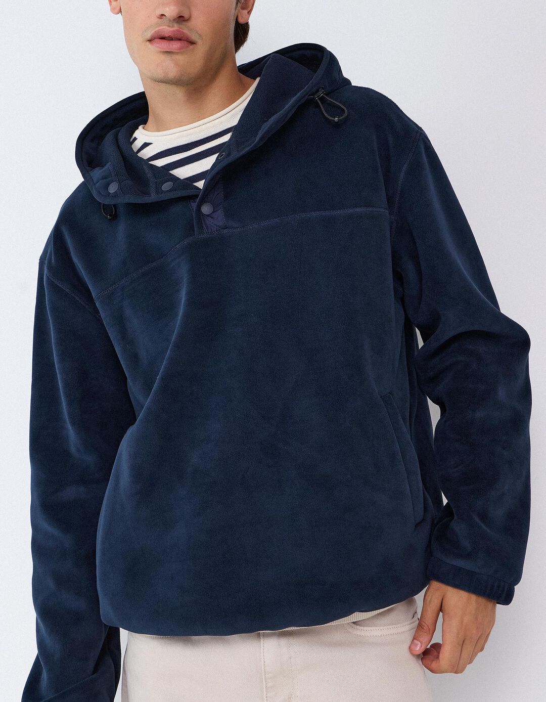 Sweatshirt Polar, Homem, Azul Escuro