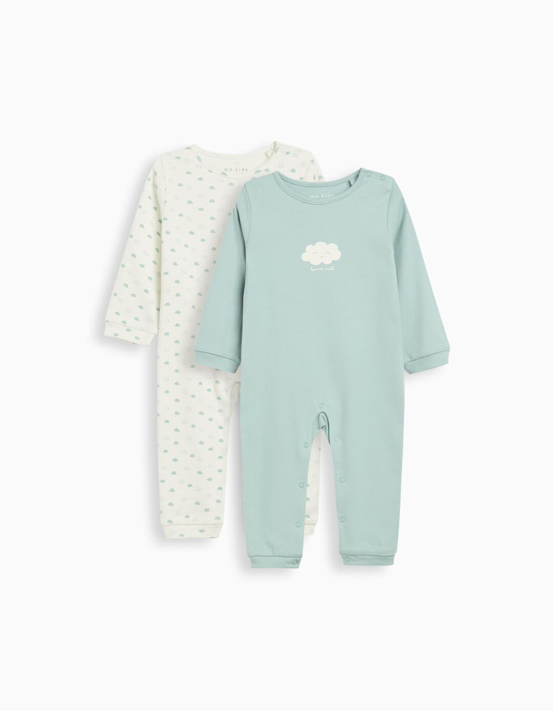 Pack 2 Babygrows, Menino, Verde Claro