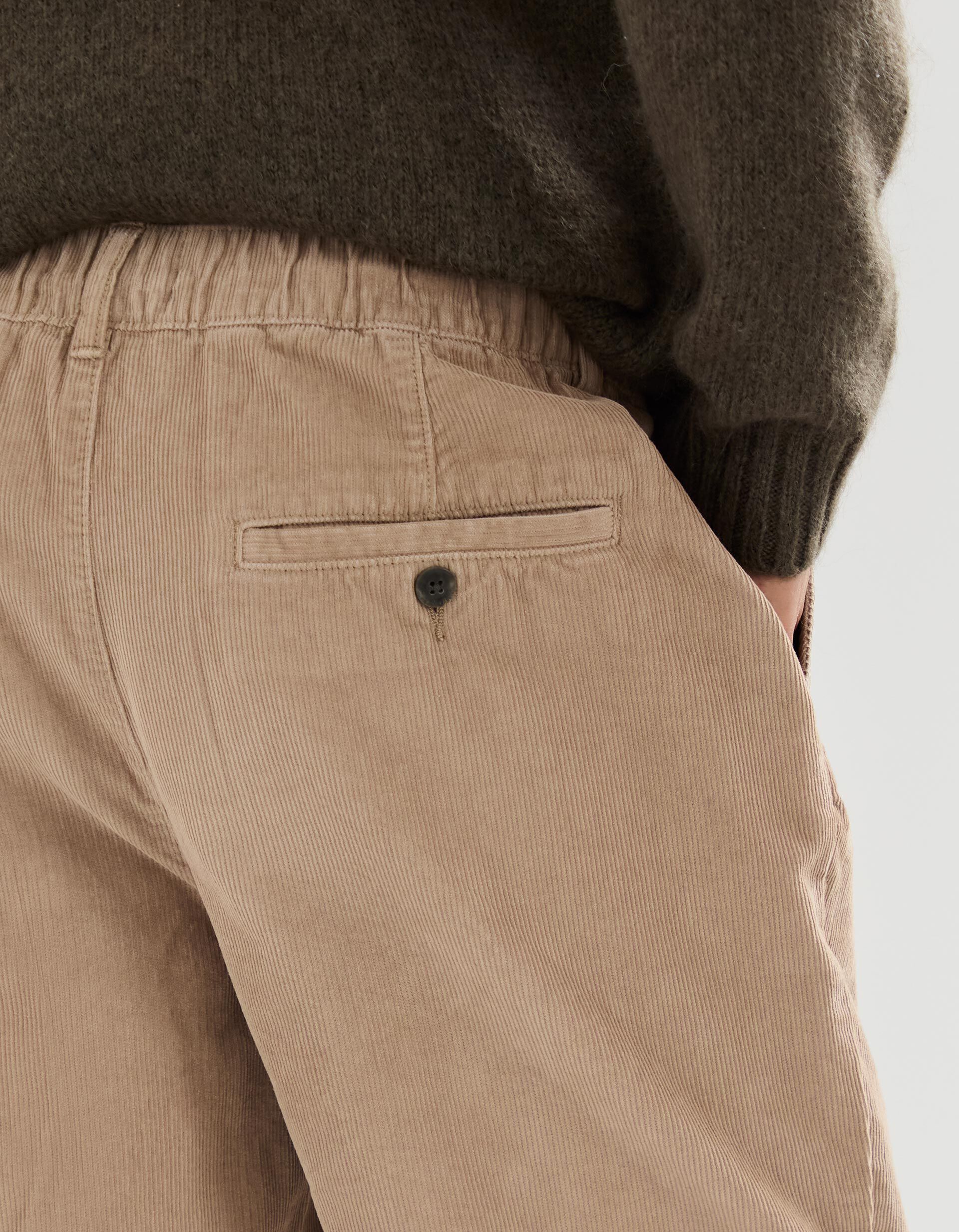 Comprar Online Cal&ccedil;as de Bombazina, Homem, Bege 