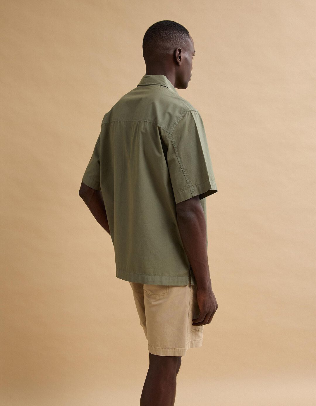 Camisa Popline, Homem, Verde Escuro