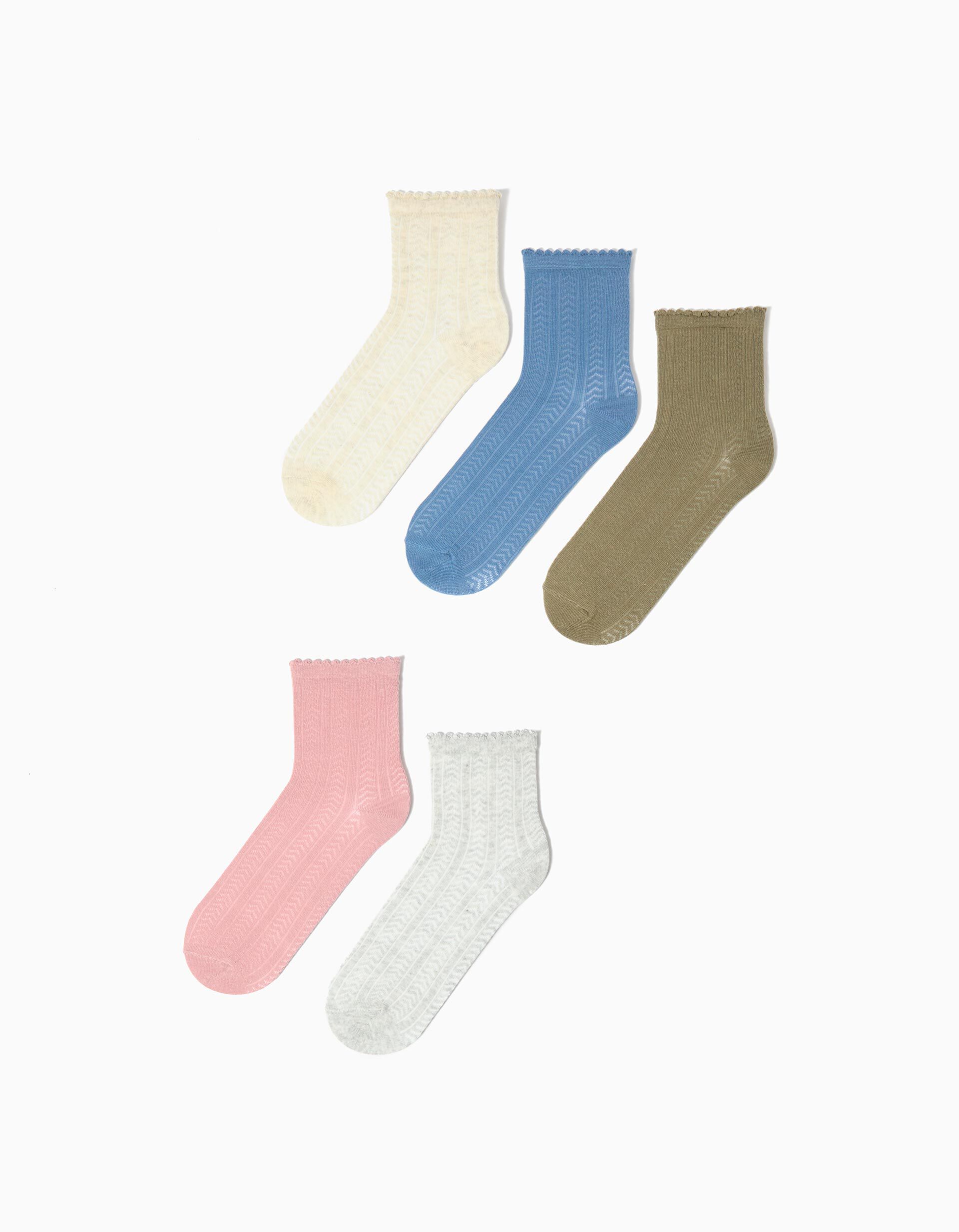 Comprar Online Pack 5 Pares de Meias, Menina, Multicolor