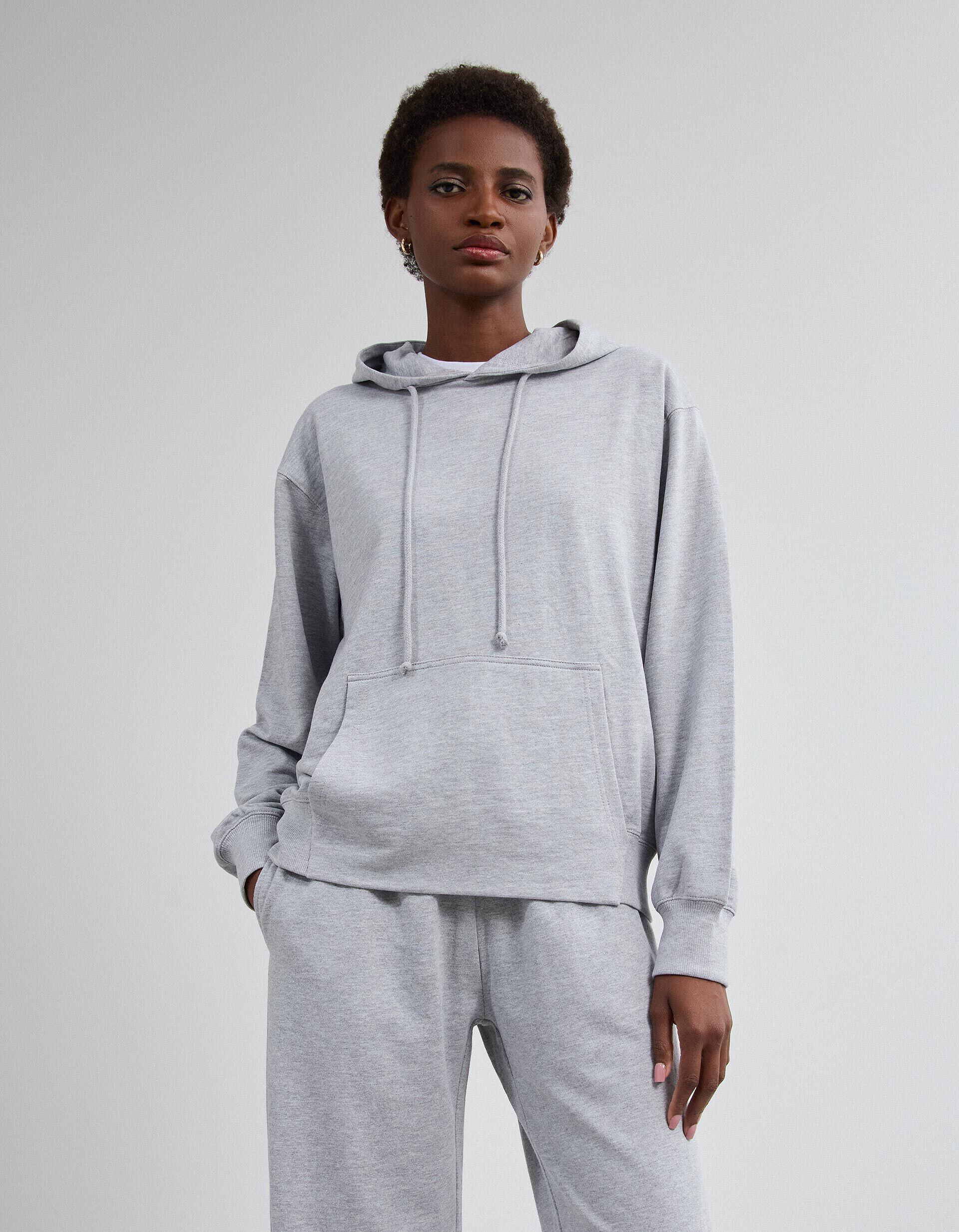Comprar Online Sweatshirt Com Capuz, Mulher, Cinzento Claro