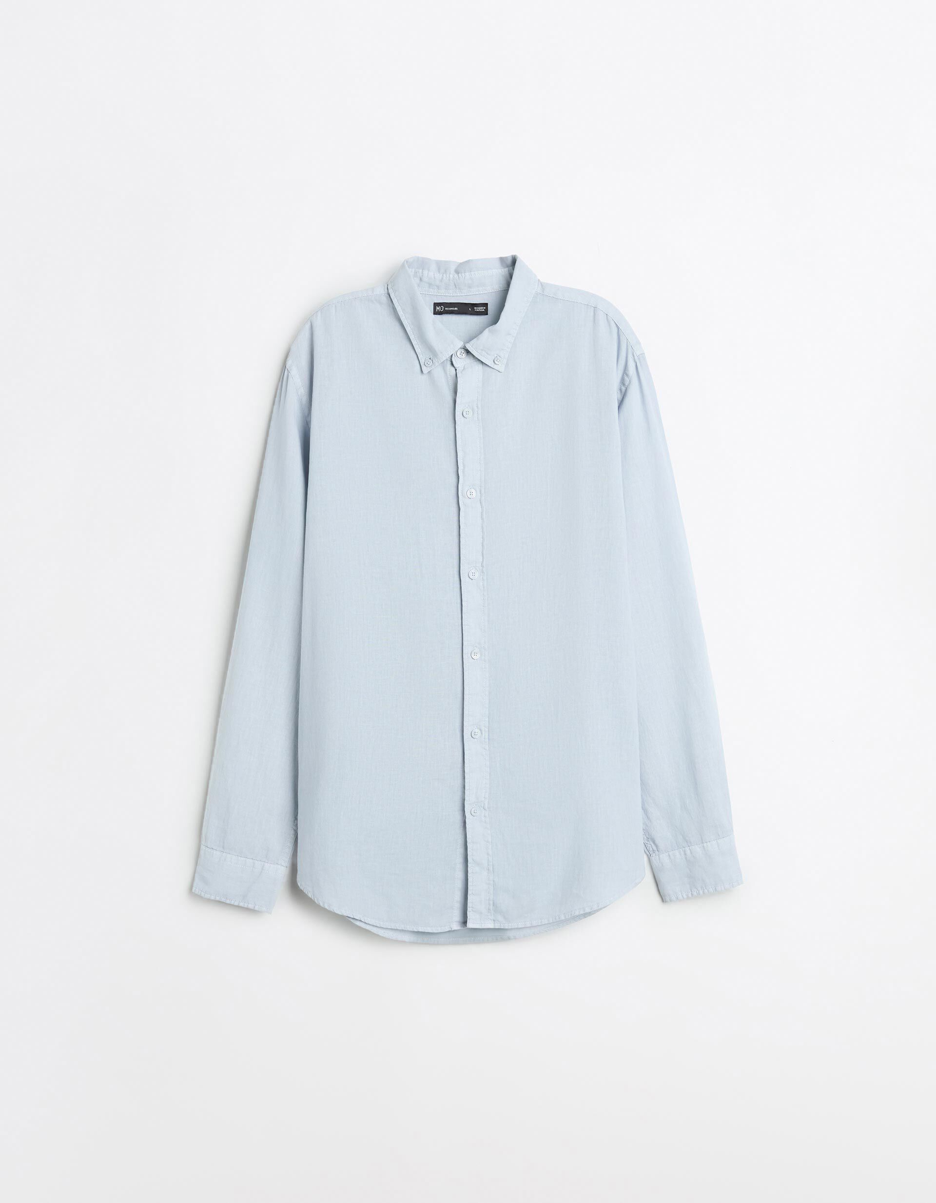 Comprar Online Camisa com Linho, Homem, Azul Claro