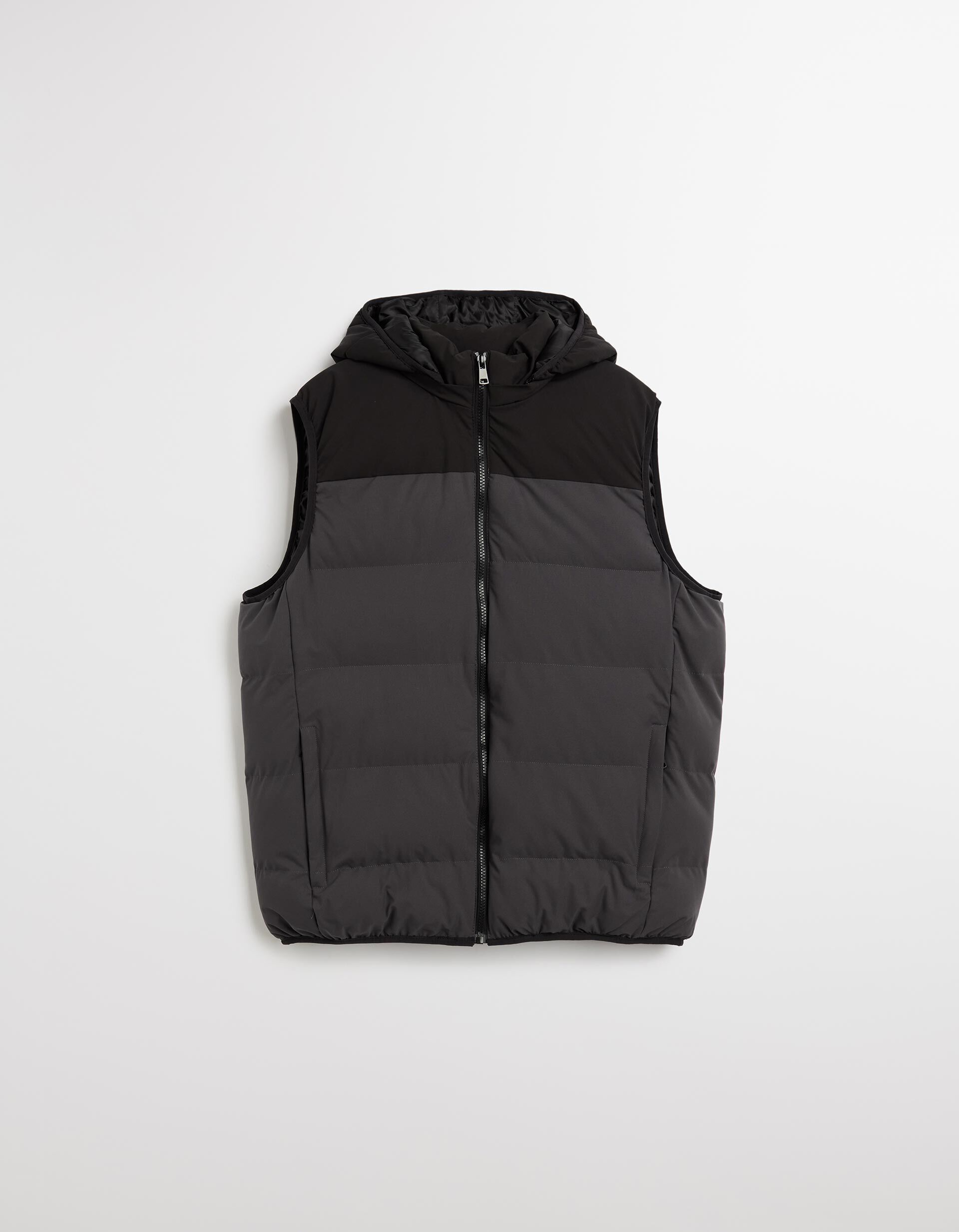 Comprar Online Colete Acolchoado com Capuz, Homem, Cinzento Escuro